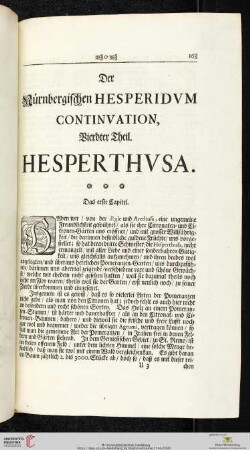 Der Nürnbergischen Hesperidum Continuation Vierdter Theil Hesperthusa