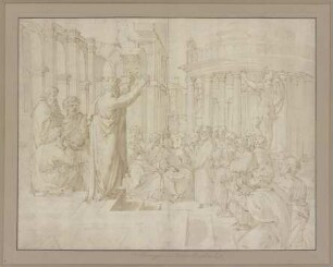 Der heilige Paulus predigt in Athen