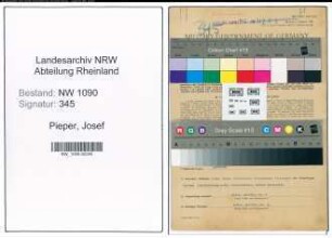 Entnazifizierung Josef Pieper , geb. 19.03.1897 (Gastwirt)