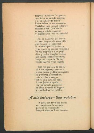A mis lectores - una palabra