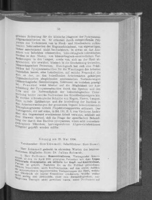 Sitzung am 29. Mai 1906.