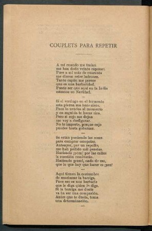 Couplets para repetir