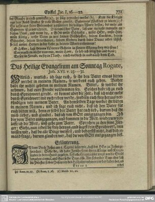 Ds Heilige Evangelium an Sonntag Rogate, Joh. XVI. v. 23-31