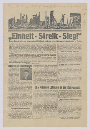 "Einheit - Streik - Sieg!"