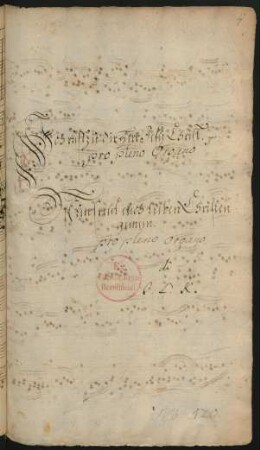 Ich ruf zu dir Herr Jesu Christ; org; e-Moll; Krebs-WV 529a