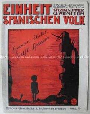 Sonderheft der Zeitschrift der Internationalen Solidaritätsbewegung "Einheit" zum Spanischen Bürgerkrieg