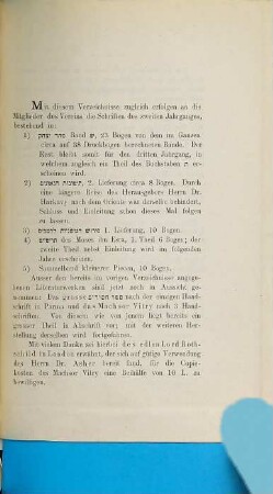 Verzeichnis der Mitglieder des Hebräischen Litteratur-Vereins Mekize Nirdamim. 2. 1886