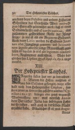 XIII. Der Hohepriester Caiphas