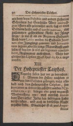 XIII. Der Hohepriester Caiphas