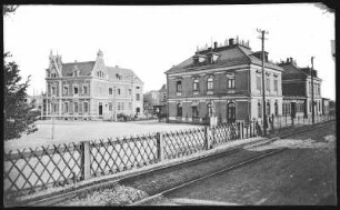 Coswig. Post, Bahnhof