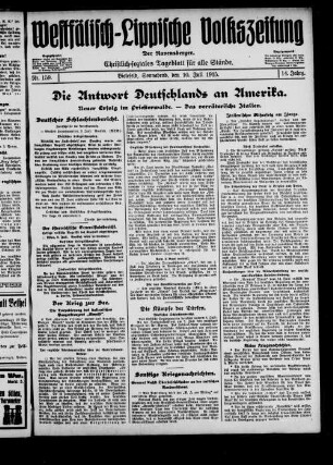 Westfälisch-Lippische Volkszeitung : der Ravensberger : christlich-soziales Tageblatt für alle Stände