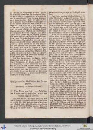 Einiges aus den Geschichten des Vaterlandes.