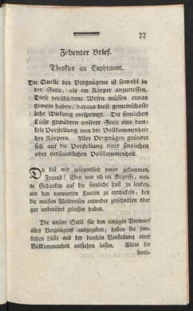 Zehenter Brief