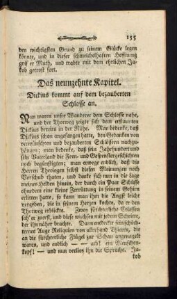 Das neunzehnte Kapitel. Dickius kommt auf dem bezauberten Schlosse an.