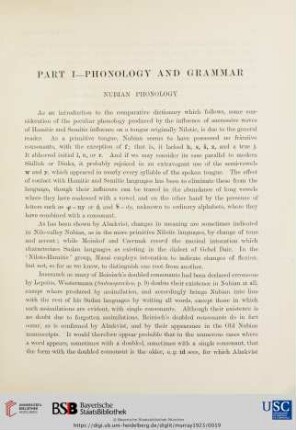 Part I: Phonology and Grammar