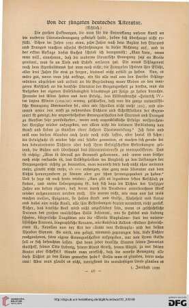 Von der jüngsten deutschen Literatur, [2]