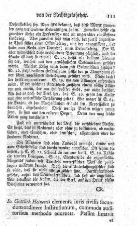 Elementa iuris civilis secundum ordinem institutionum. Ed.nova.