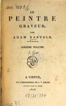 Le peintre graveur, 6. Les vieux maitres allemands ; 1