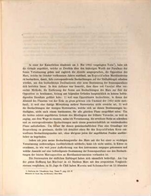 Beobachtungen des Mars um die Zeit der Opposition 1862