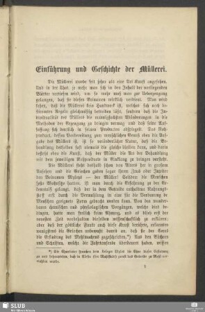 Einführung und Geschichte der Müllerei