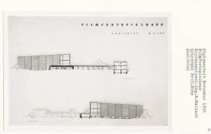 Filmfestspielhaus, Berlin-Westend (Diplomarbeit bei Karl Wilhelm Ochs): Ansichten von Osten und Westen 1:200