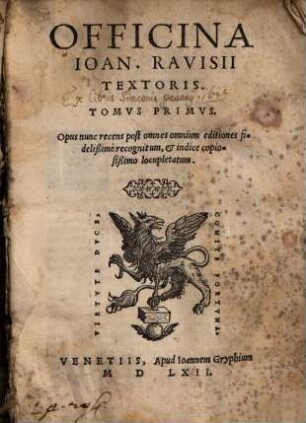 Officina Ioan. Ravisii Textoris. 1