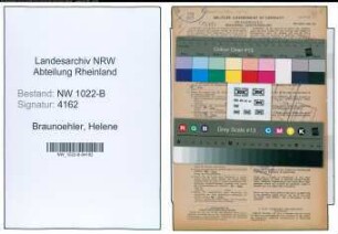 Entnazifizierung Helene Braunoehler , geb. 17.07.1899 (Lehrerin)