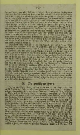 68. Die gemäßigten Zonen