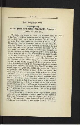 Das Kriegsjahr 1915