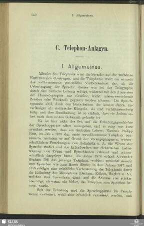 C. Telephon-Anlagen