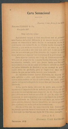 Carta sensacional
