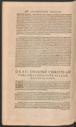 De Ascensione Christi Ad Coelum Et Sessione Eius Ad Dexteram Patris.