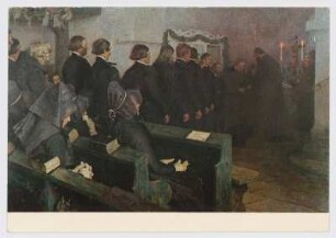 Abendmahl in einer hessischen Dorfkirche [Wehrkirche Wenkbach]