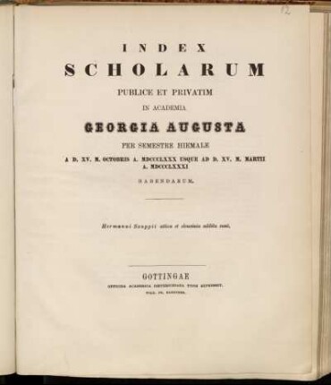 1880_WS: Index scholarum publice et privatim in Academia Georgia Augusta ... habendarum