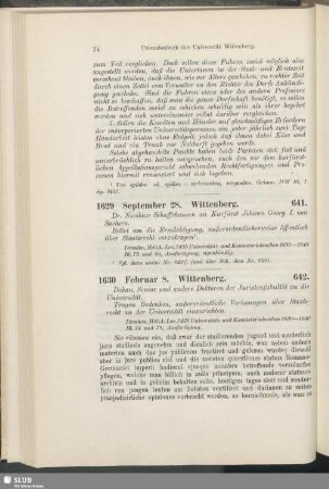 642. 1630, Februar 8. Wittenberg