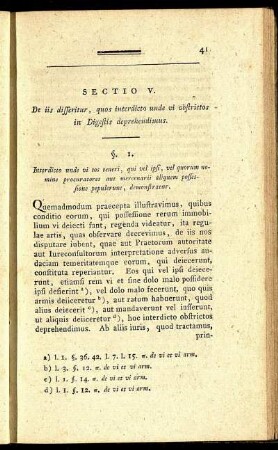 Sectio V. - Sectio VIII.