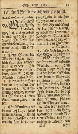 IV. Aufs Fest der Erscheinung Christi