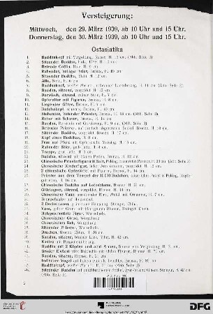 Ostasiatika (Nr. 1-50)