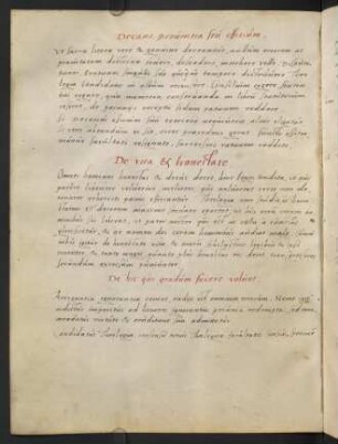 De vita et honestate.