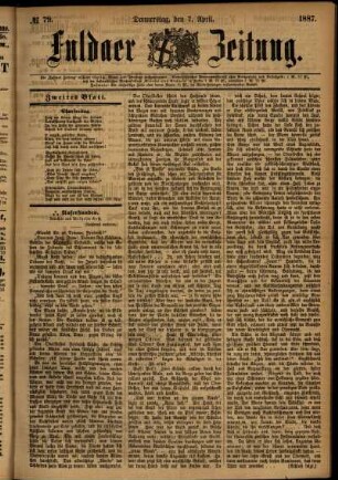 Ausgabe vom Donnerstag, den 07. April 1887.