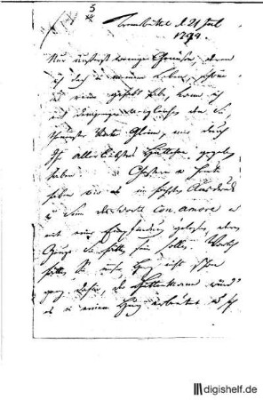 5: Brief von Christian Graf Stolberg-Stolberg an Johann Wilhelm Ludwig Gleim