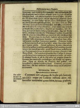 Differentia XVII. Quae feudorum iura in testamentis?