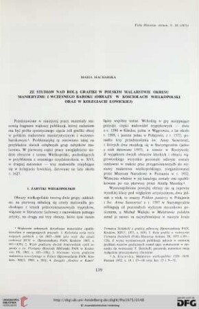 11: Ze studiów nad rolą grafiki w polskim malarstwie okresu manieryzmu i wczesnego baroku : (Obrazy w kościołach Wielkopolski oraz w kolegiacie łowickiej)