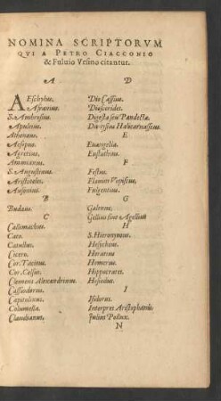 Nomina Scriptorum ...