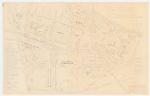 Gartenanlage Siemens & Halske, Berlin-Siemensstadt: Lageplan mit Eintragung der vorhandenen Gehölze 1:1000