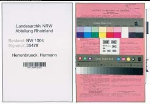 Entnazifizierung Hermann Herrenbrueck , geb. 19.07.1912 (Schlosser)