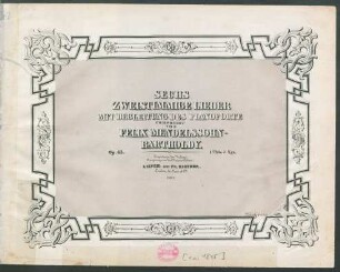 Sechs Zweistimmige Lieder Mit Begleitung Des Pianoforte : Op. 63