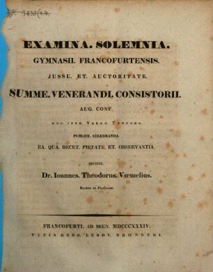 Notitia Codicum Demosthenicorum : examina solemnia Gymnasii Francofurt. 2
