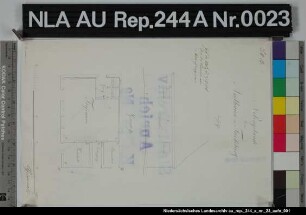 Grundriß von einem Nebengebäude des Amtshauses in FRIEDEBURG Zeichnung von Beckmann Papier Format 20,2x30,2 M 1:100