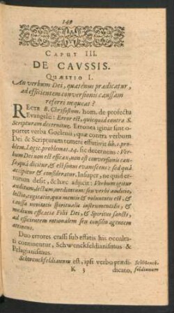 Caput III. De Caussis.